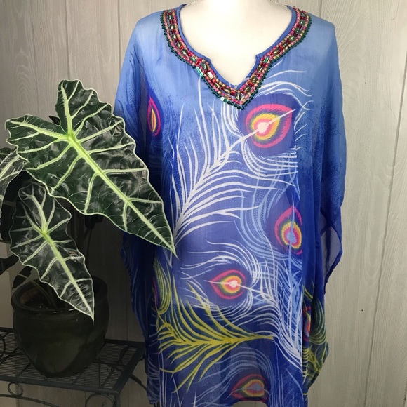 India Boutique Swim India Boutique Sheer Embellished Beach Swim